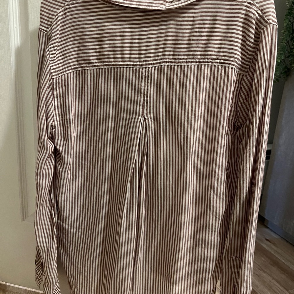 button down striped long sleeve